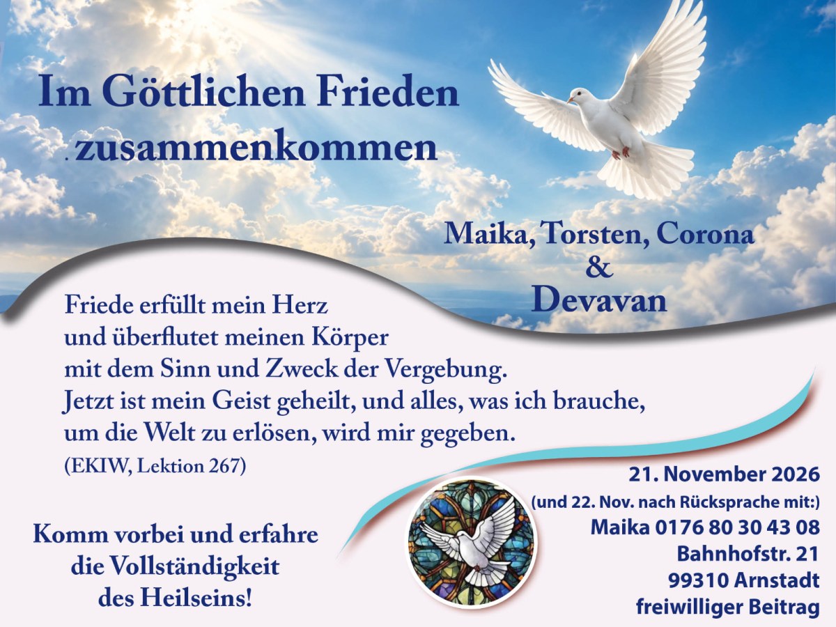 Tages-Event mit Maika, Torsten, Corona & Devavan — in Arnstadt&nbsp;(D)