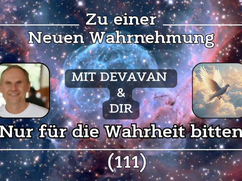 Nur für die Wahrheit bitten ~ Zu einer Neuen Wahrnehmung –&nbsp;(111)